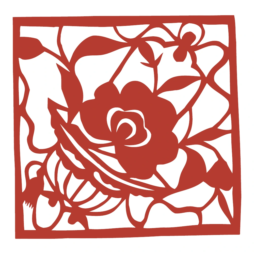 Bold Flower Square — finished design