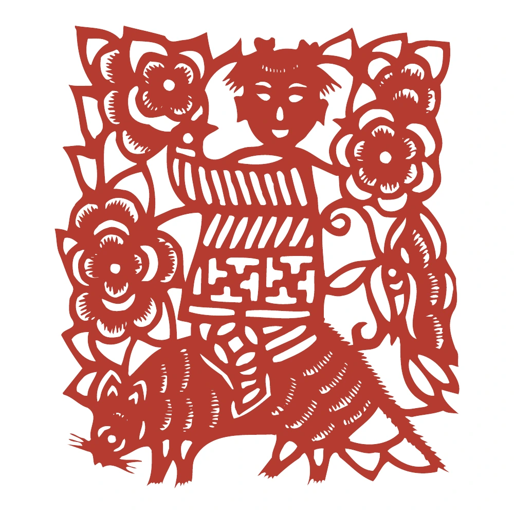 Child with Flowers and Fish — finished design