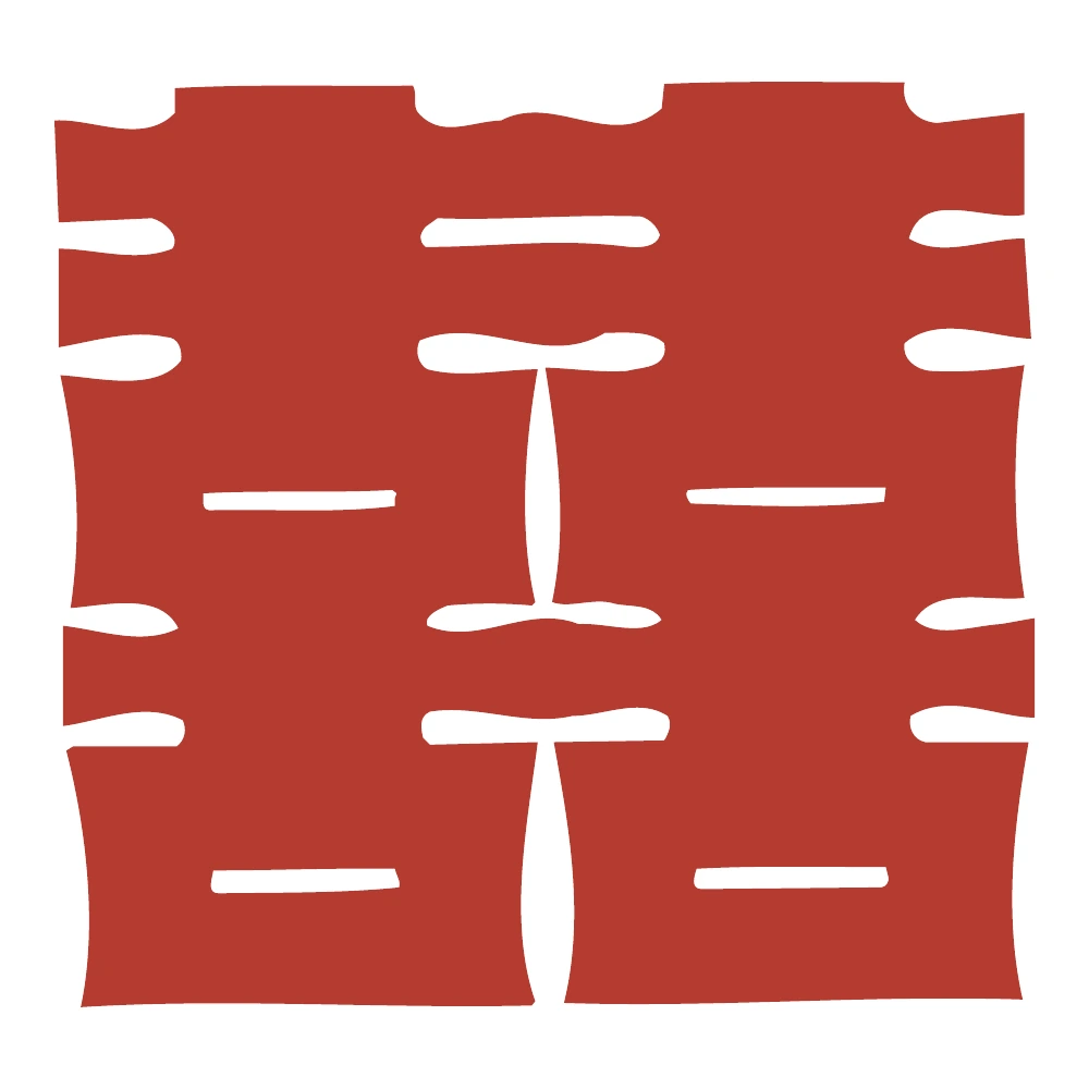 Curved-Edge Double Happiness paper-cut design