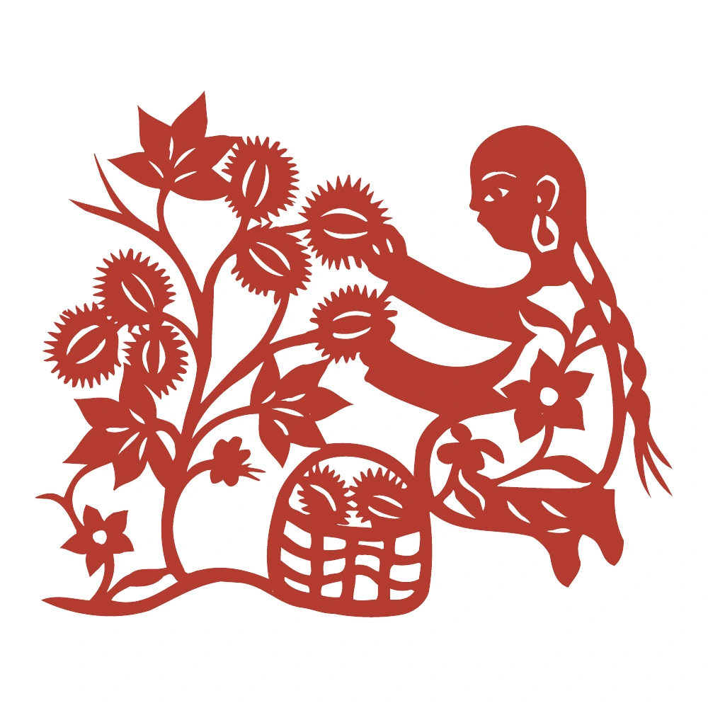 Flower Picker with Basket — finished design