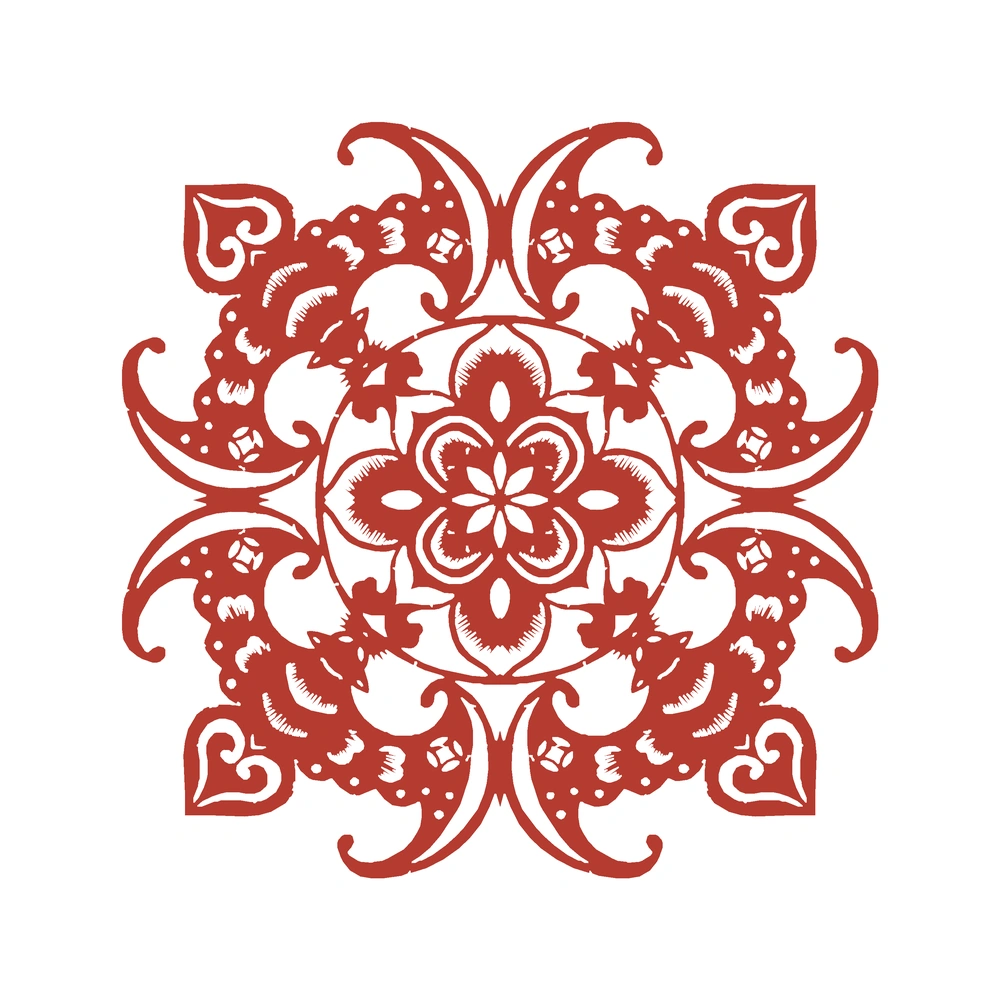 Four Bats around a Flower — finished design