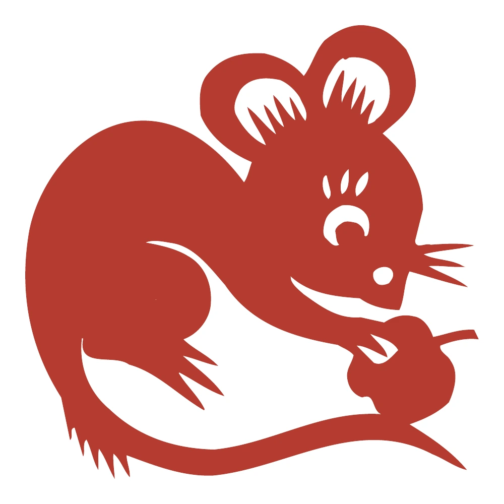 Mouse Silhouette paper-cut design