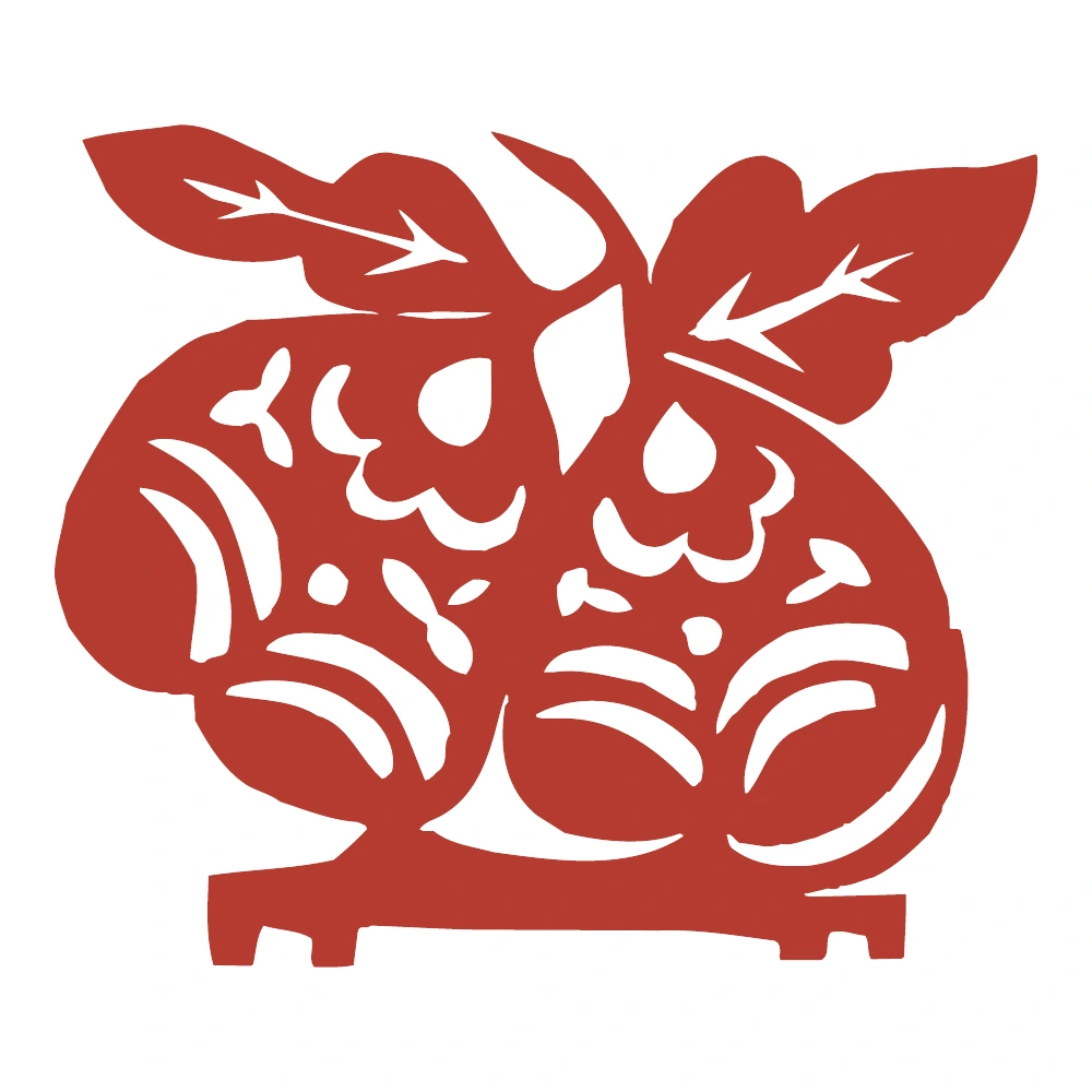 Rabbit and Leaves paper-cut design