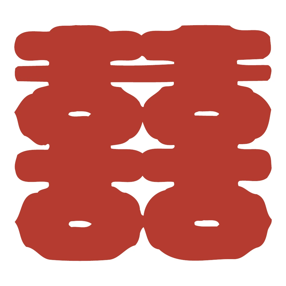 Rounded Double Happiness — finished design