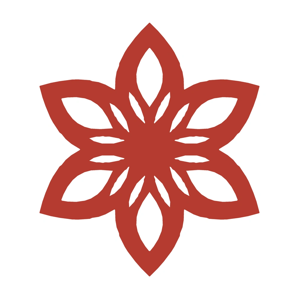 Six-petal Window Flower — finished design