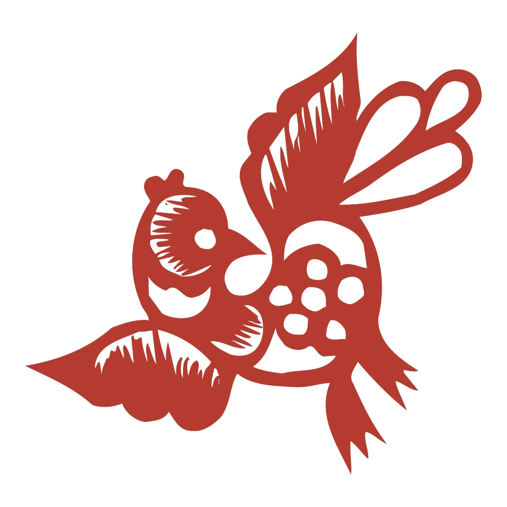 Small Bird Leaf Sprig — finished design