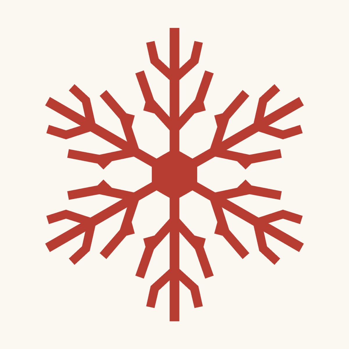 Antler Branch Snowflake paper-cut design