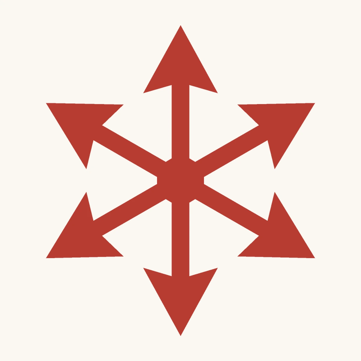 Arrow Crystal Snowflake paper-cut design