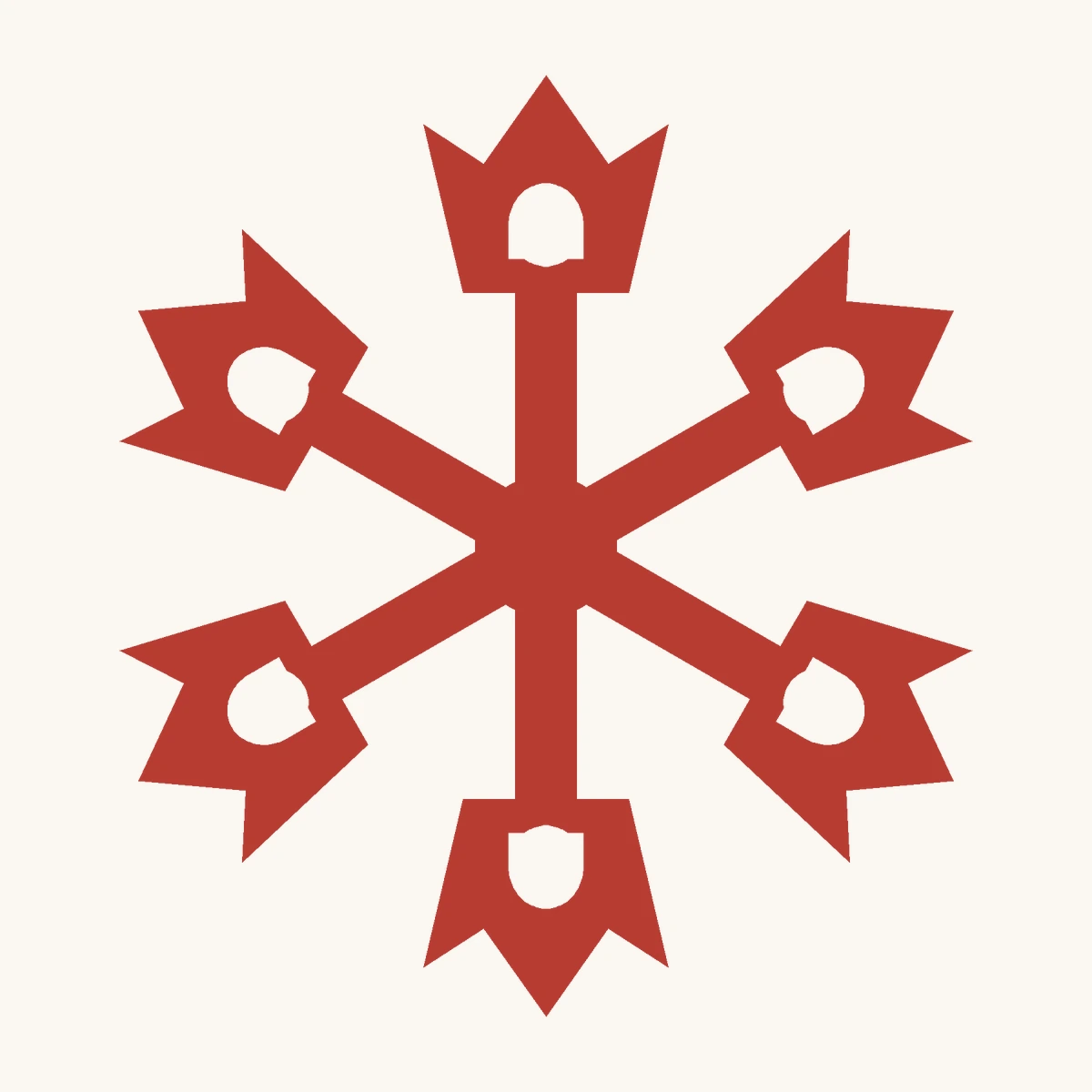 Crown Crystal Snowflake paper-cut design