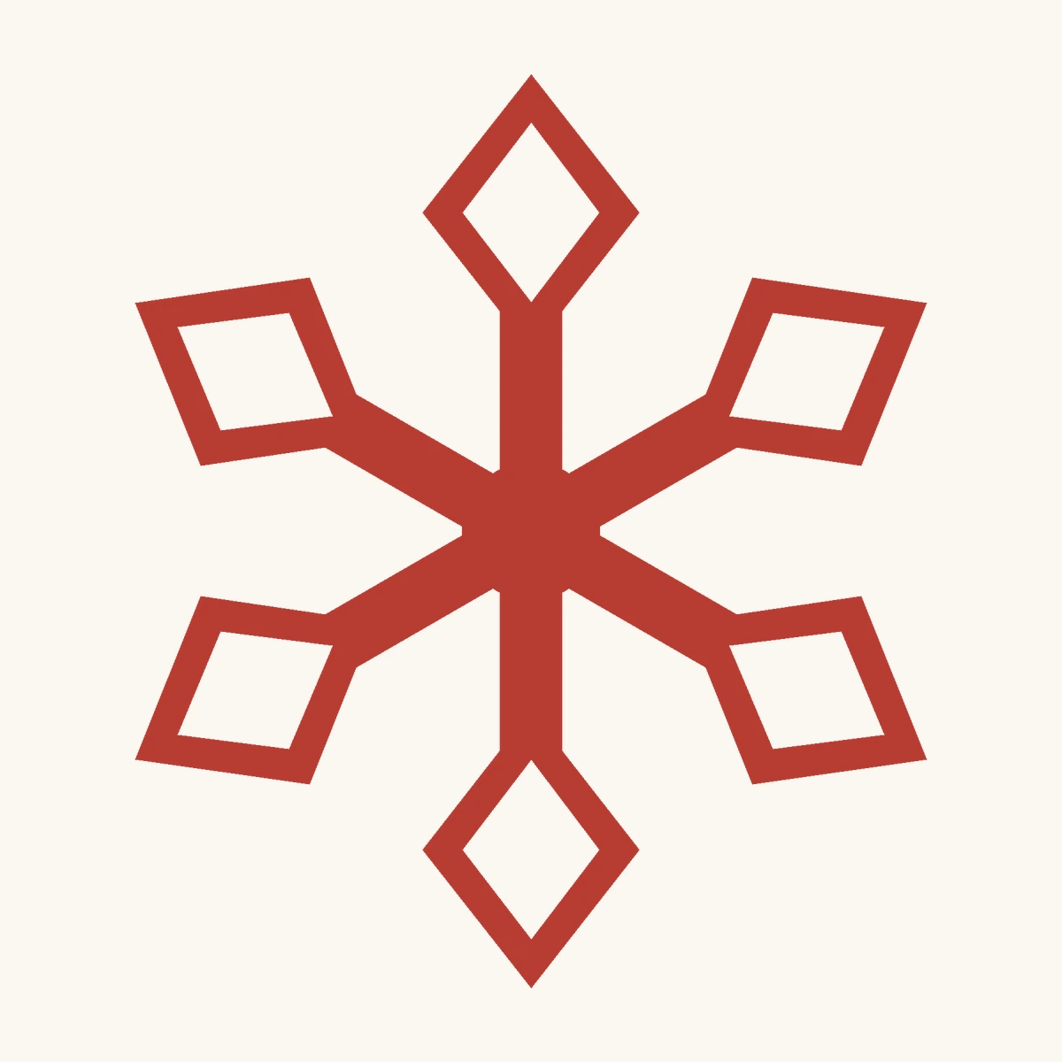 Diamond Crystal Snowflake paper-cut design