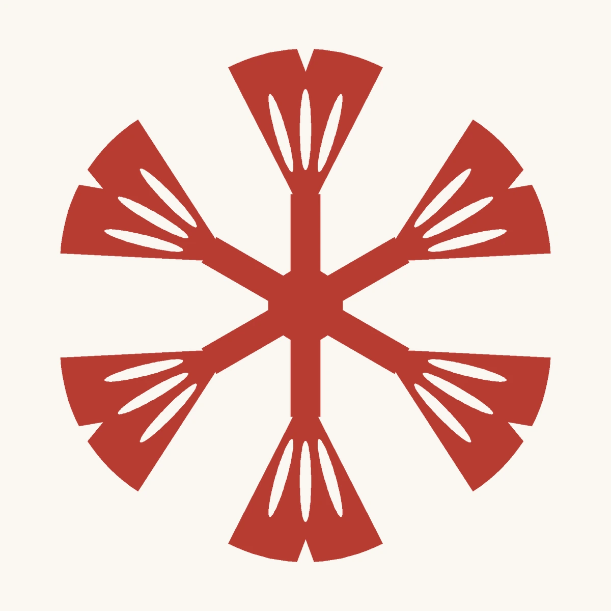 Ginkgo Fan Snowflake paper-cut design
