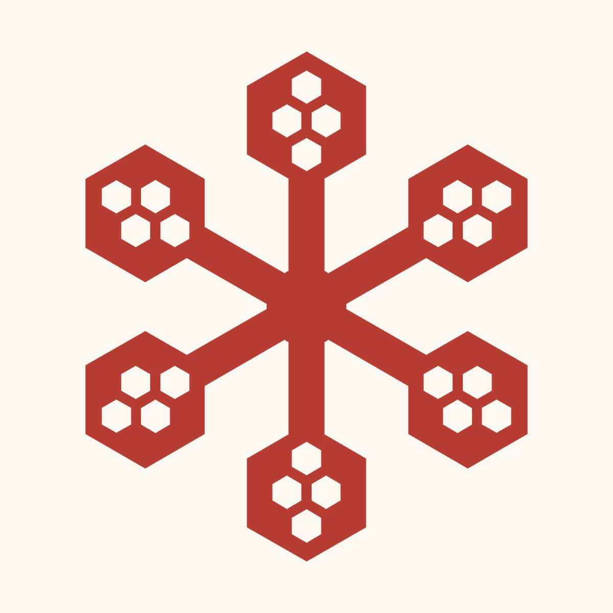 Honeycomb Snowflake paper-cut design