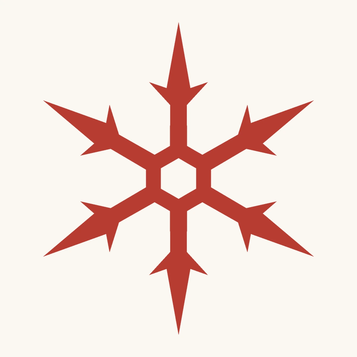 Icicle Star Snowflake paper-cut design