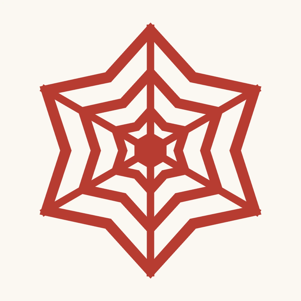 Layered Star Snowflake paper-cut design