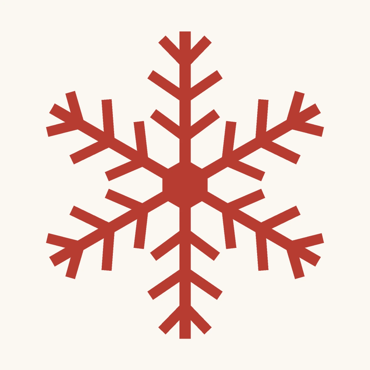 Pine Branch Snowflake — finished design