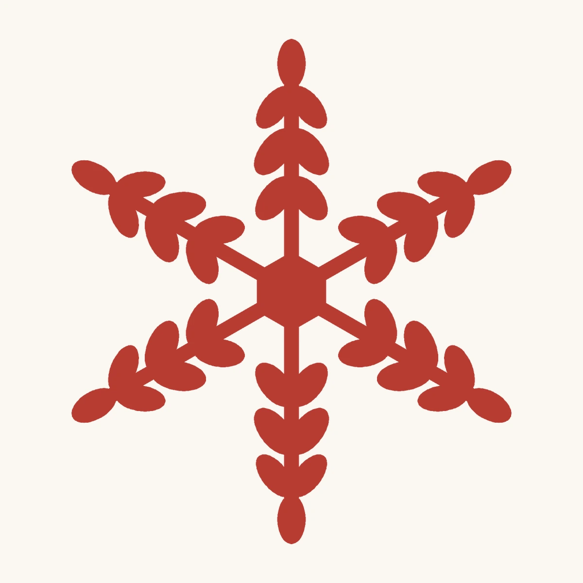 Wheat Ear Snowflake paper-cut design