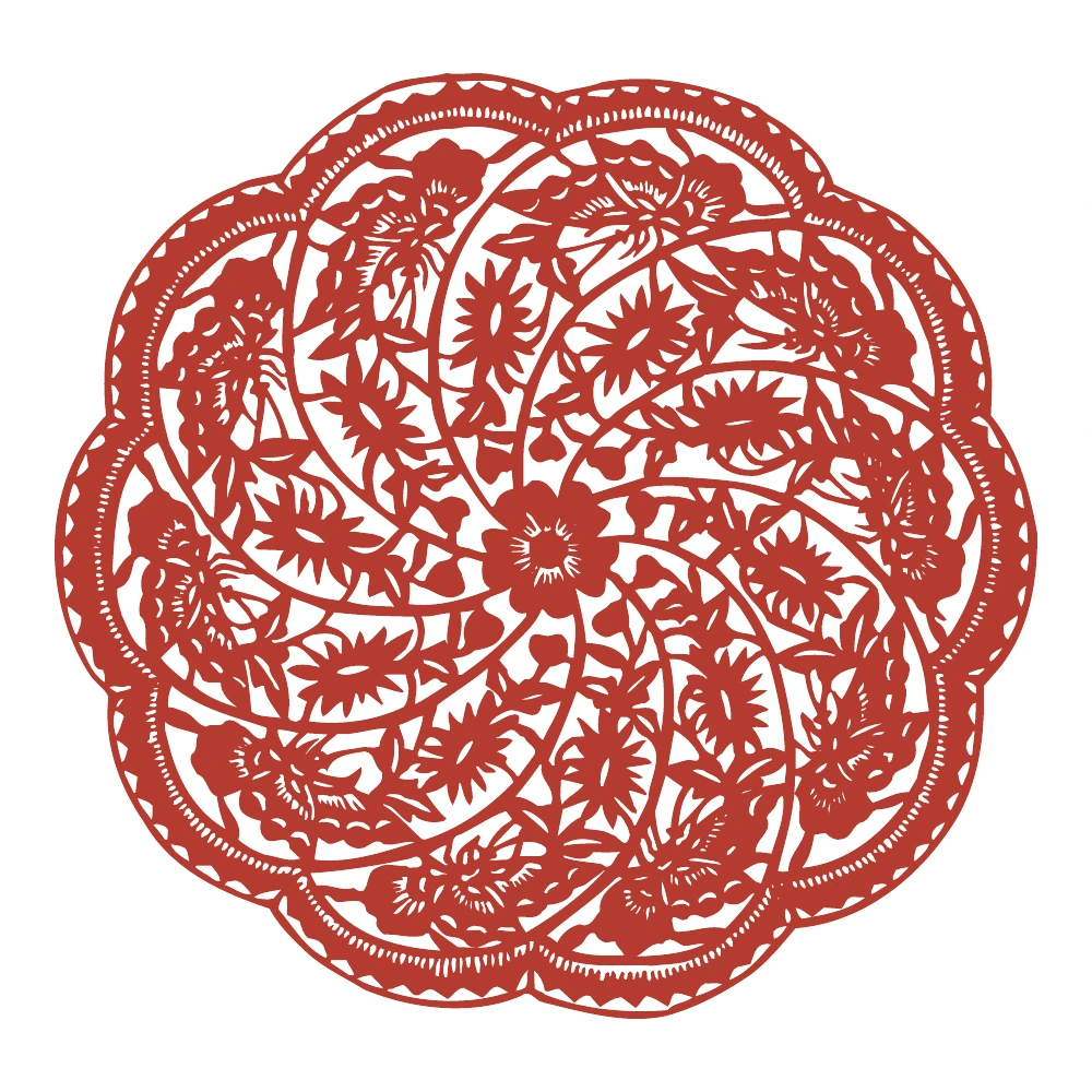 Spiral Flower Roundel — finished design