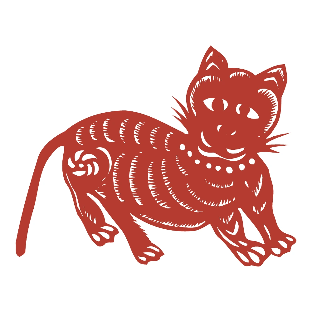 縞模様の座る猫