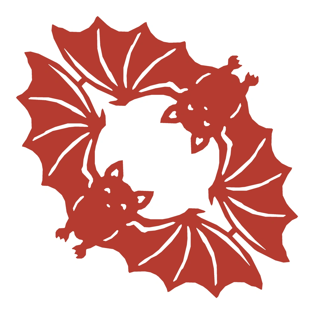 Two Bats in a Circle — finished design